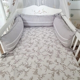 Бортик у ліжечко NL Baby, 3-сторонній, 210х25 см, сірий (852+923/033348) - Pampik - 2