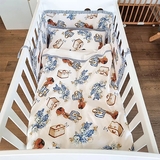 Набір NL Baby Monnalisa: комплект постільної білизни, 135х100 см + бортик у ліжечко, 180х30 см, біло-синій (841/28430) - Pampik - 8