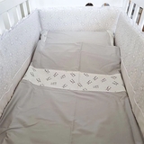 Бортик в кроватку NL Baby, 4-сторонний, бело-серый (874+875/033296) - Pampik - 4