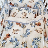 Набір NL Baby Monnalisa: комплект постільної білизни, 135х100 см + бортик у ліжечко, 180х30 см, біло-синій (841/28430) - Pampik - 7