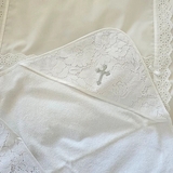 Крыжма NL Baby с кружевом, 72х72 см, белый (22086) - Pampik - 5