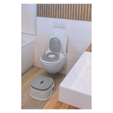 Набор для приучения к горшку FreeON Training Potty 3 в 1: горшок, накладка на унитаз и ступенька-подставка, белый с серым (85772) - Pampik - 10