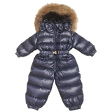 Комбинезон NL Baby, пуховый, с мехом, 12 месяцев, синий (551/36067) - Pampik