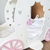 Кровать NL Baby Карета, 140х75 см, бело-розовый (00001/36639) - Pampik - 4