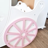 Кровать NL Baby Карета, 140х75 см, бело-розовый (00001/36639) - Pampik - 3