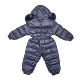 Комбинезон NL Baby, пуховый, с мехом, 2 года, темно-синий (559/36709) - Pampik - 2