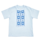 Футболка для хлопчика Twins Оберіг з вишивкою, інтерлок, р.80, блакитний (W-200-VO80-04) - Pampik