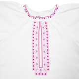 Вишиванка для дівчинки Twins Бузкова, р.116, білий з бузковим (88OTSB116-11) - Pampik - 2
