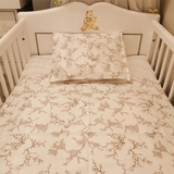 Комплект постільної білизни NL Baby, 80х80 см, біло-сірий (826+842/30077) - Pampik - 5