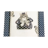 Плед NL Baby, двосторонній, бавовняний, 90х65 см, молочно-синій (840/28426) - Pampik