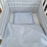 Комплект постільної білизни NL Baby, 80х80 см, блакитний з білим (831/29065) - Pampik - 3