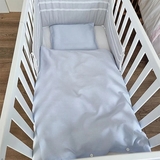 Комплект постільної білизни NL Baby, 80х80 см, блакитний з білим (831/29065) - Pampik - 2