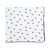 Плед NL Baby, двусторонний, хлопковый, 75х70 см, бело-синий (042/34185) - Pampik