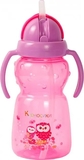 Поїльник-непроливайка Курносики, із силіконовою трубочкою, з ручками, від 9 міс., 300 мл, рожевий (7024 рож) - Pampik