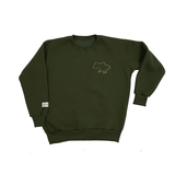 Світшот Twins з вишивкою, утеплений, р.L, хакі (W-202-ST-L-06) - Pampik