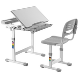 Комплект дитячих меблів FunDesk парта та стілець трансформери Сantare Grey - Pampik - 3