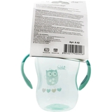 Поїльник-непроливайка Lindo Premium, з силіконовим носиком, 6+ міс., 260 мл, бірюзовий (А 42 зел) - Pampik - 6