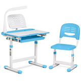 Комплект детской мебели FunDesk парта и стул трансформеры Сantare Blue - Pampik