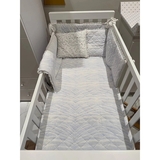 Плед NL Baby, двусторонний, хлопковый, 100х75 см, бело-голубой (143/21687) - Pampik - 6