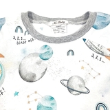 Піжама NL Baby з довгими рукавами, бавовняна, утеплена, 4 роки, біло-сірий (00530/37882) - Pampik - 4