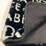 Плед NL Baby Dolce Gabbana, хутряний, 90х77 см, чорний-білий (25544) - Pampik - 4