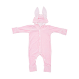 Ромпер Twins Rabbit, велюр, р.62, рожевий (W-111-TBR-6208) - Pampik