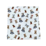 Плед NL Baby Мишки, двусторонний, хлопковый, 80х70 см, белый (816/27655) - Pampik