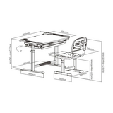 Комплект дитячих меблів FunDesk парта та стілець трансформери Littonia Pink - Pampik - 12