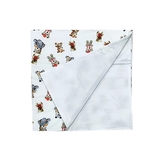 Плед NL Baby Мишки, двусторонний, хлопковый, 80х70 см, белый (816/27655) - Pampik - 2