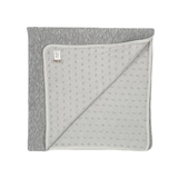 Плед NL Baby, двусторонний, хлопковый, 85х85 см, серый с белым (049/31835) - Pampik - 2