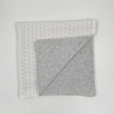 Плед NL Baby, двусторонний, хлопковый, 85х85 см, серый с белым (049/31835) - Pampik - 4