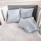 Плед NL Baby, двусторонний, хлопковый, 100х75 см, бело-голубой (143/21687) - Pampik - 5