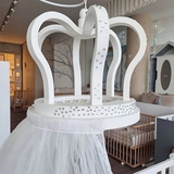 Набор NL Baby: подвесной держатель для балдахина Корона и балдахин, белый (0000/31703) - Pampik - 4