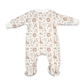 Чоловічок NL Baby на блискавці, велюр, 1 міс., біло-бежевий (011/38119) - Pampik - 3