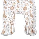 Чоловічок NL Baby на блискавці, велюр, 1 міс., біло-бежевий (011/38119) - Pampik - 4