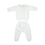 Костюм святковий Twins, з вишивкою, інтерлок, р.68, світло-бежевий (W-124-TCW68-202) - Pampik