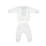 Костюм святковий Twins, з вишивкою, інтерлок, р.68, сірий (W-124-TCW68-10) - Pampik