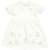 Сукня Twins Florea з вишивкою, інтерлок, р.80, ecru, молочний (W-2025-TF80-202) - Pampik