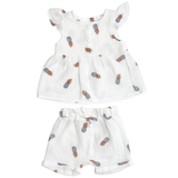 Комплект для девочки Twins, муслин, р.74, белый с принтом в ассортименте (W-102-HTМ74-24) - Pampik - 2