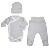 Комплект одягу Twins Ego Organic, інтерлок, р.50, сірий (W-191-TPEGO50-10) - Pampik