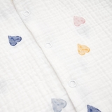 Пісочник Twins Hearts, муслін, р.68, білий (W-103-PTM68-202H) - Pampik - 2