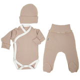 Комплект одягу Twins Ego Organic, інтерлок, р.52, бежевий (W-191-TPEGO52-02) - Pampik