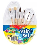 Набір Colorino Paint Set: палітра для малювання + 6 пензликів для малювання (68710PTR) - Pampik