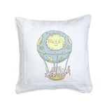 Подушка декоративна NL Baby Повітряна куля, 30х30 см, 45х38 см, 2 шт., біло-салатовий (33440) - Pampik - 4