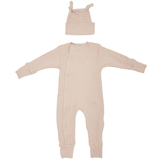 Человечек и шапочка для мальчика Twins Ego Baby Boy, интерлок, р.56, бежевый (W-192-TEBB56-02) - Pampik