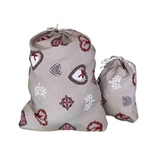 Мішечки для іграшок NL Baby, 2 шт., бежевий з червоним (579/26291) - Pampik