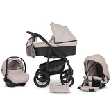 Універсальна коляска 3 в 1 Verdi Sonic Comfort 9023-VC-08 powder pink/black skin - Pampik - 2