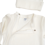 Человечек и шапочка для мальчика Twins Ego Baby Boy, интерлок, р.62, молочный (W-192-TEBB62-202) - Pampik - 2