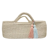 Люлька-переноска NL Baby, плетена, з матрацом, 80х40х28 см, бежевий (0000/33257) - Pampik