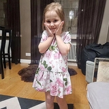 Сукня NL Baby Monnalisa, бавовна, 3 роки, біло-рожевий (045/37587) - Pampik - 4